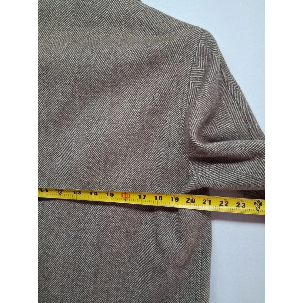Vintage 50s Pendleton Mens Med Brown Herringbone Wool Jacket Winter Old Money